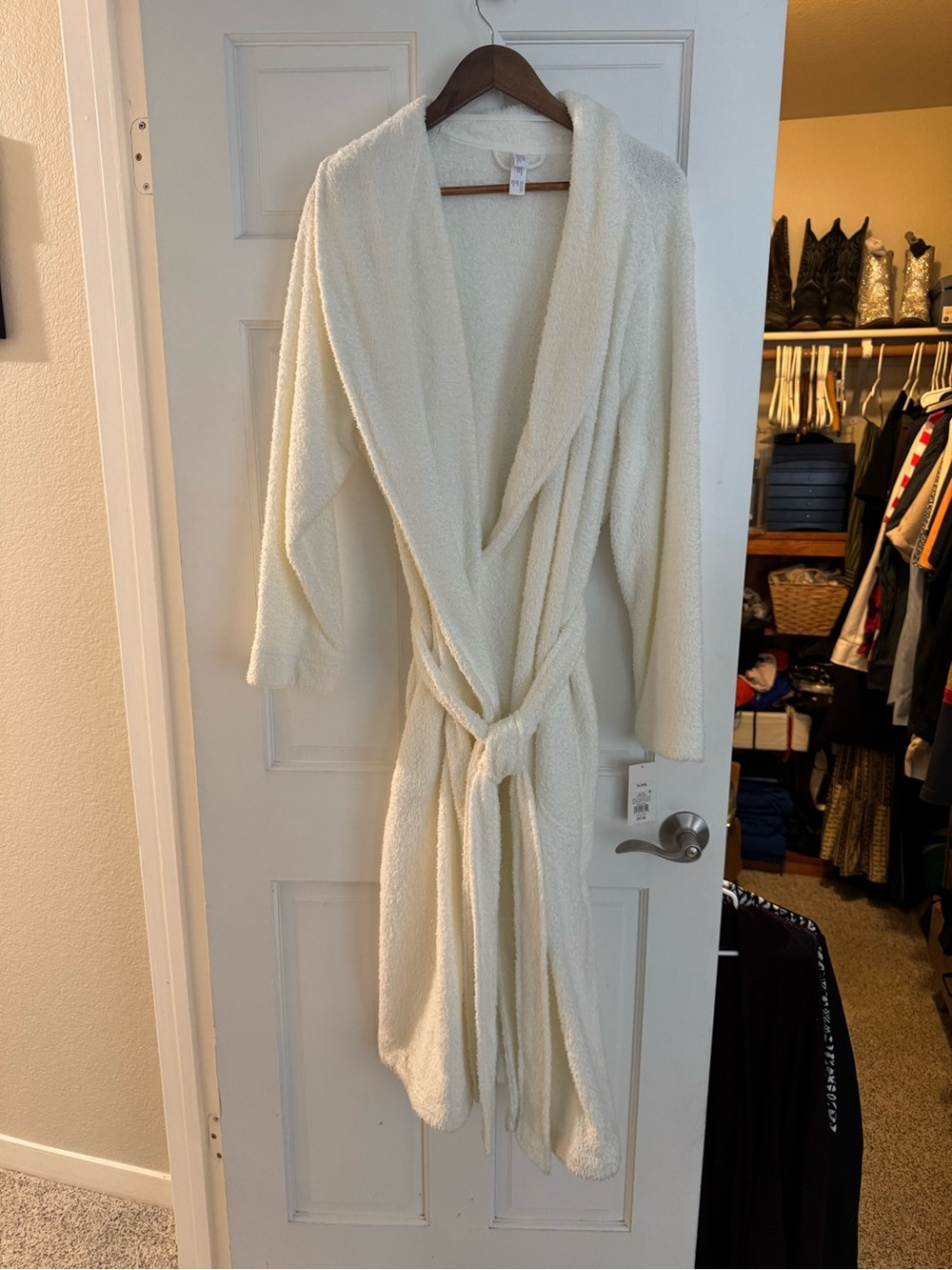 stars above Cream Plush Robe
